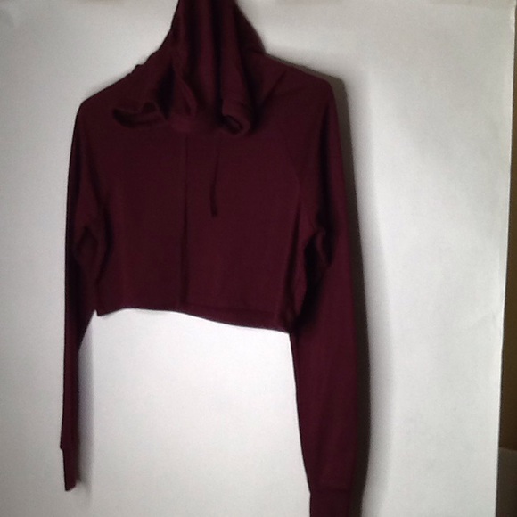 Forever 21 Tops - Forever 21 | Red | Crop Quarter | Zip Hoodie